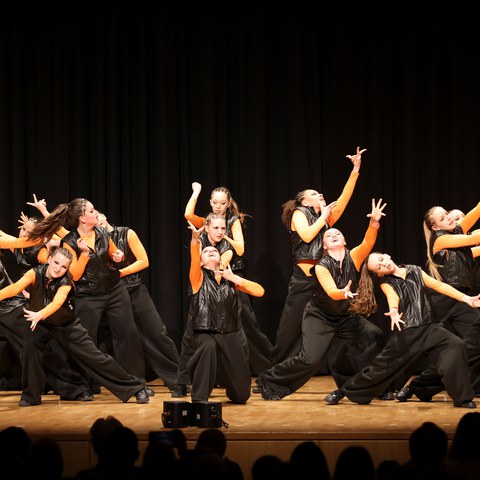 Die beste Tanzgruppe der Sekundarstufe I des Kantons Basel-Landschaft: «E.M.P.I.R.E» von der Sekundarschule Liestal. Vergrösserte Ansicht