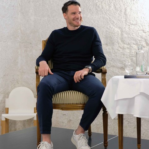 Dario Cologna erzählt über seine erfolgreiche Karriere als Langläufer.. Vergrösserte Ansicht
